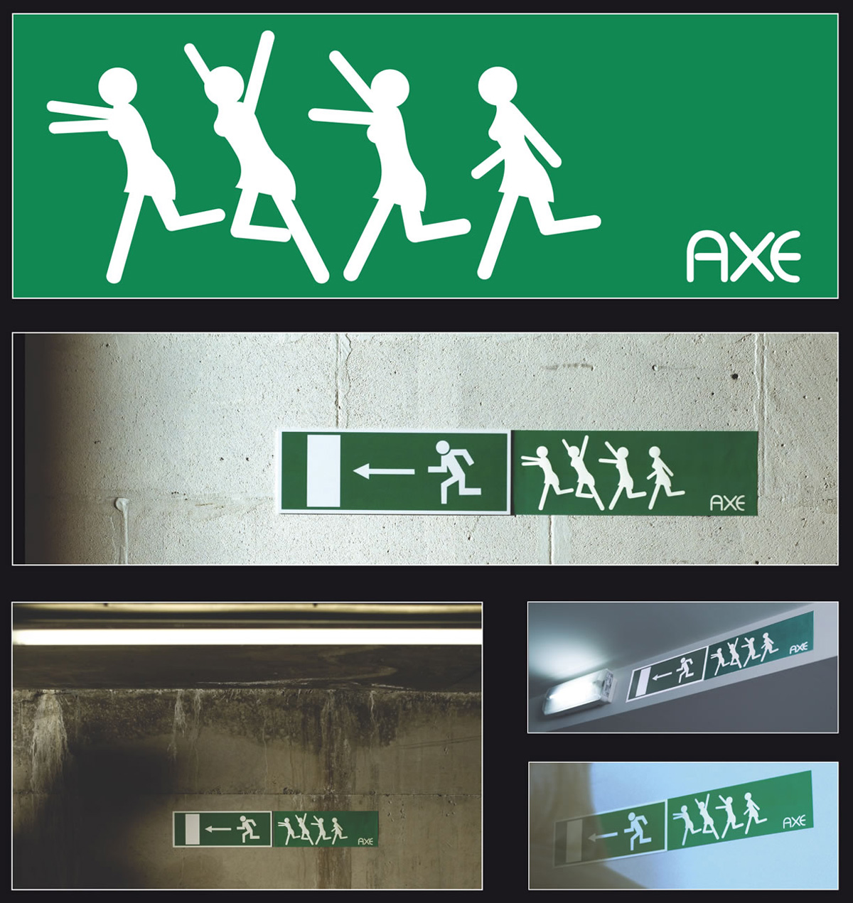 Axe Ambient Advert By Lowe Emergency Exit sign Ads of the World™