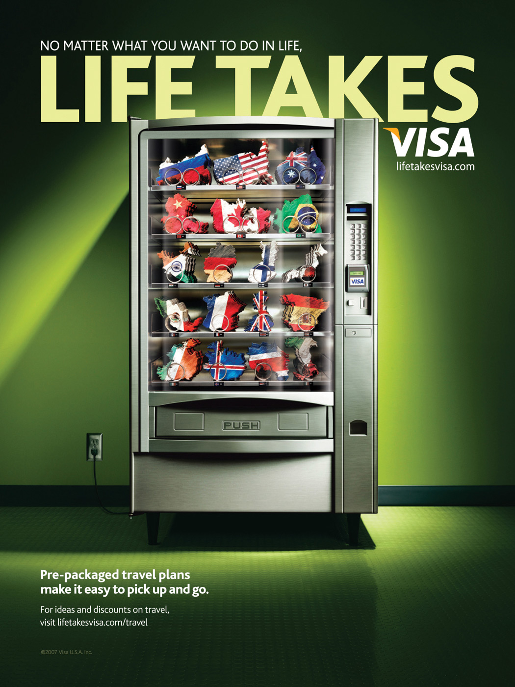 Print Advert By Life Takes Visa, Vending machine Ads of the World™