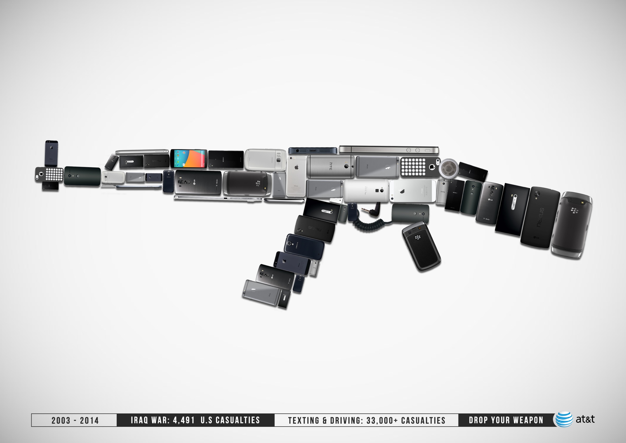 AT&T Print Advert By Miami Ad School Drop your weapon, 1 Ads of the