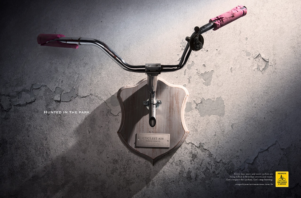 Respeite Um Carro a Menos Print Advert By Heads Propaganda: Hunted in ...