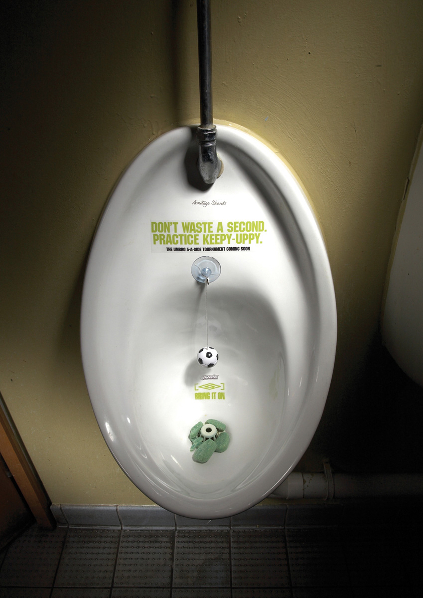 Umbro Ambient Advert By Gratterpalm Urinal Ads of the World™