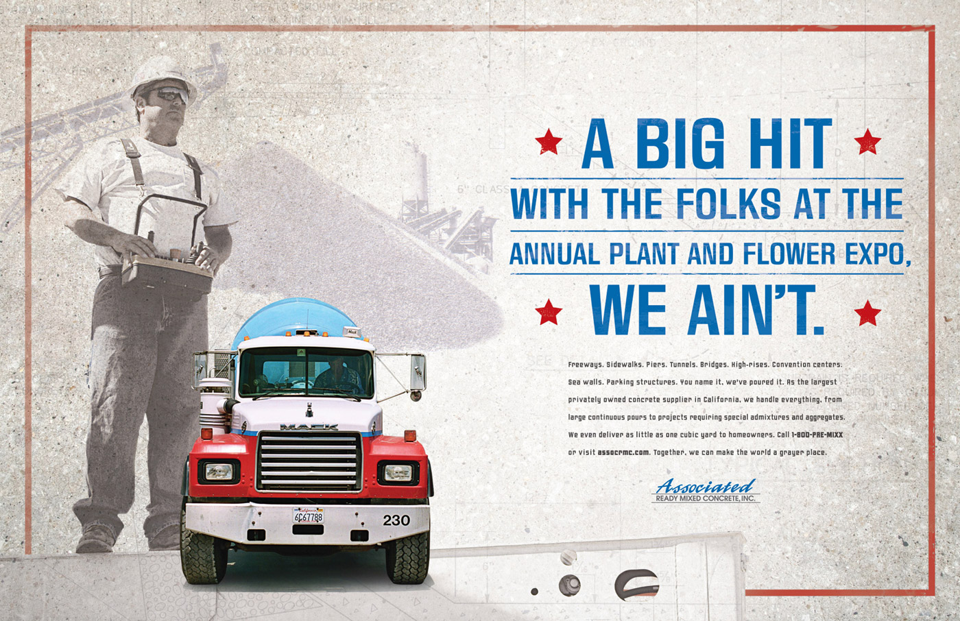 Associated Ready Mixed Concrete Print Advert By O'Leary and Partners