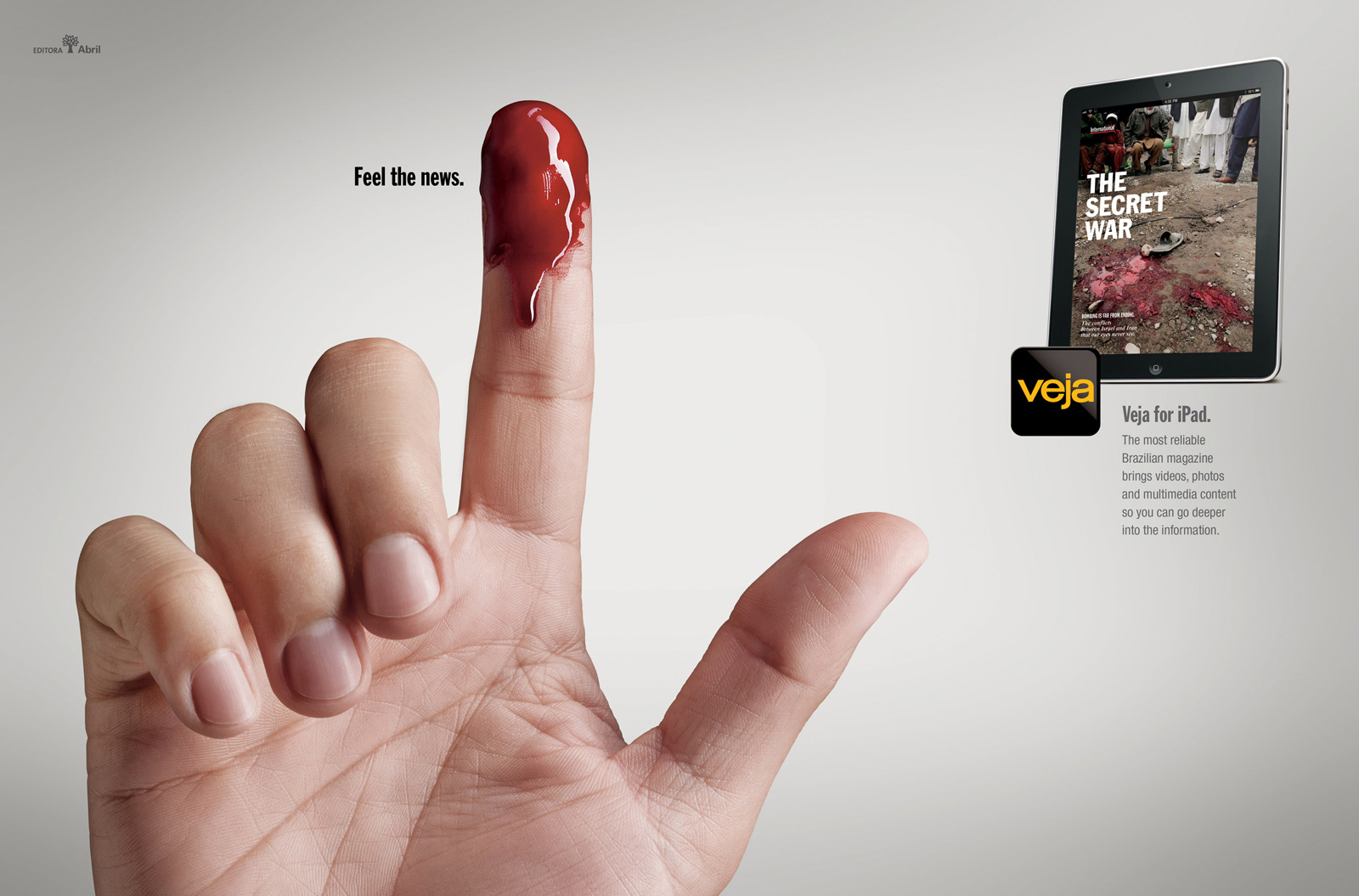 Veja Print Advert By G2: Fingers, Blood | Ads of the World™