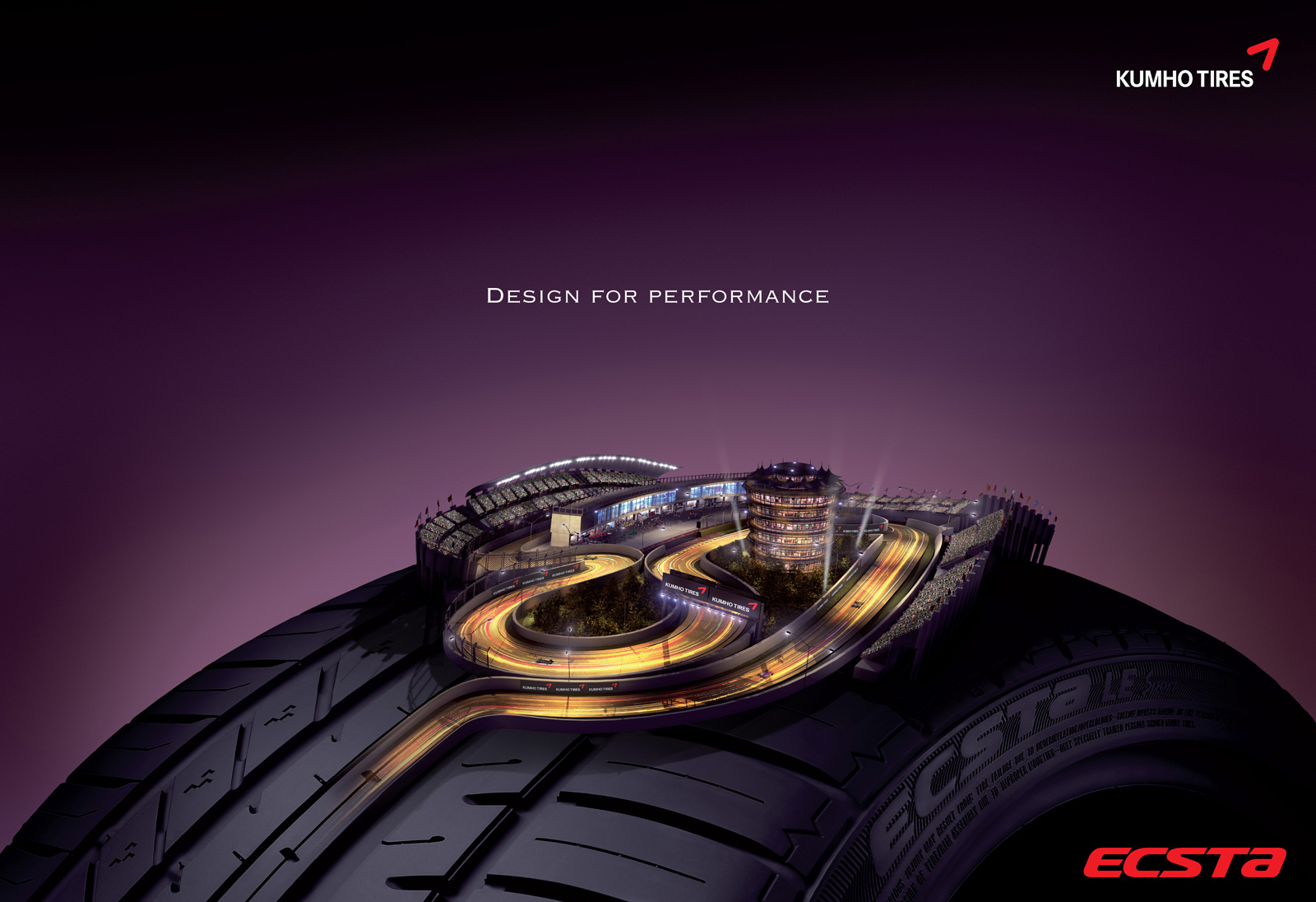 Kumho Tires Print Advert By Rhizome Design for performance Ads of