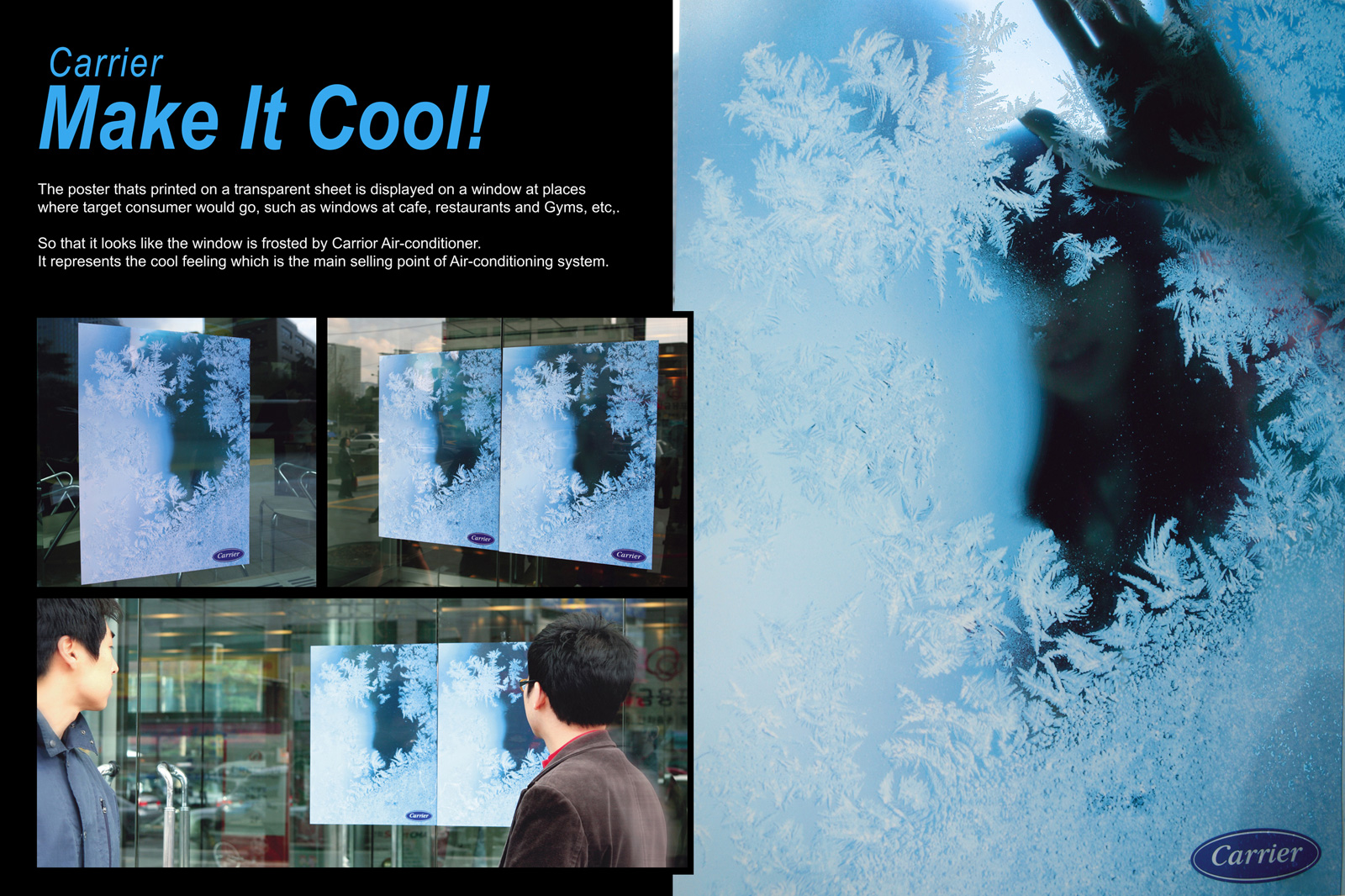 carrier outdoor advert by hancomm make it cool transparent poster