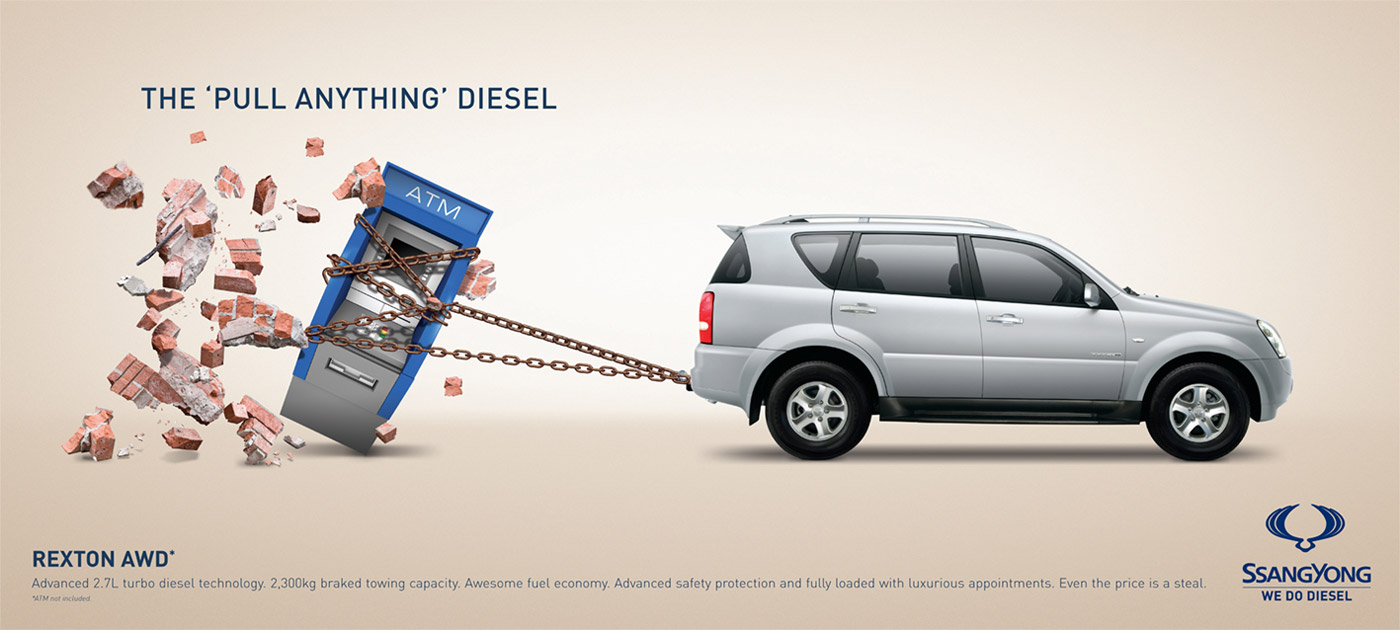 SsangYong Print Advert By Brave ATM Ads of the World™