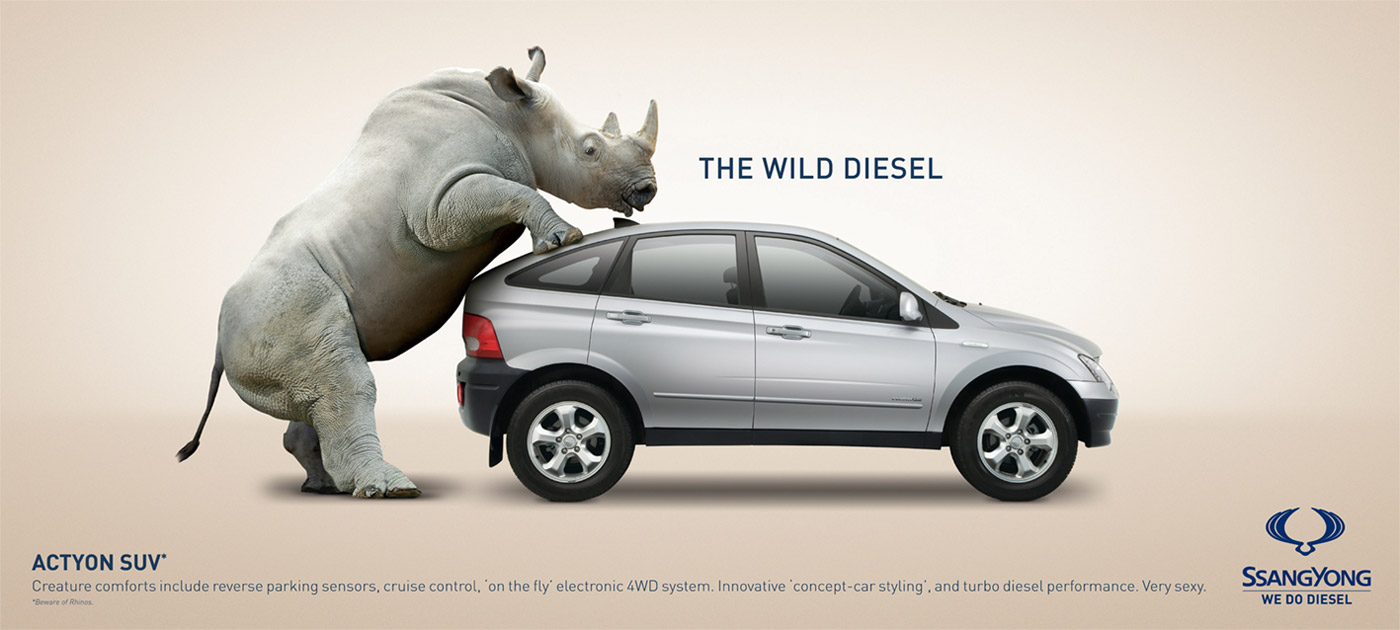 SsangYong Print Advert By Brave: Rhino | Ads of the World™ SsangYong Print Adve