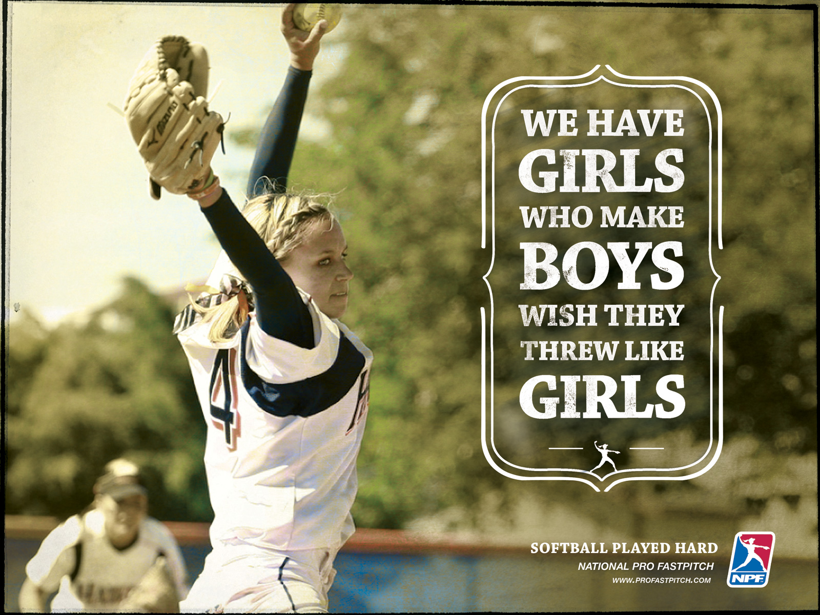 National Pro Fastpitch Print Advert By Softball Played Hard, 1 Ads