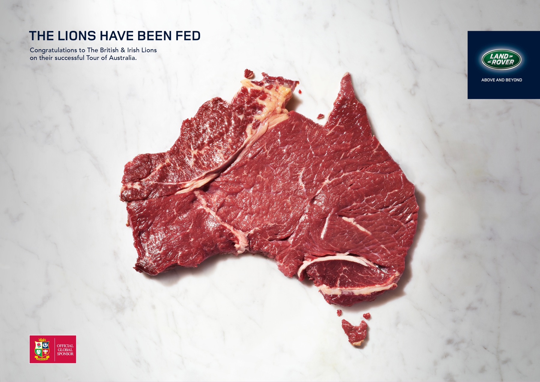 Land Rover Print Advert By Y&R Meat landscape Ads of the World™