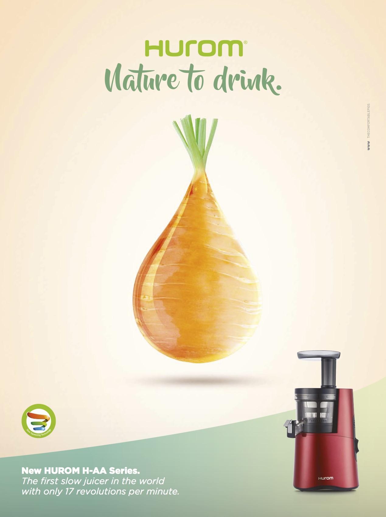 Hurom Print Advert By Thecomfortablepigs: Drops - Carrot Ads of the World