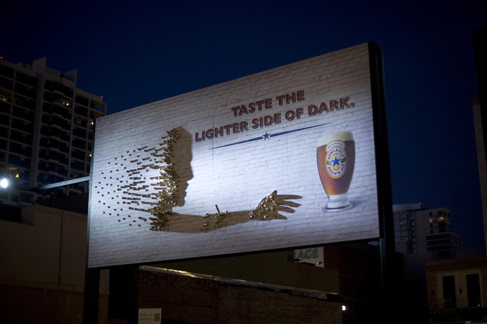 Newcastle Brown Ale Outdoor Advert By Vitro Shadow Art Ads of the World™