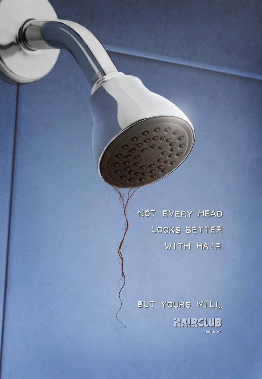 Hair Club Print Advert By Wonder Shower Ads of the World™
