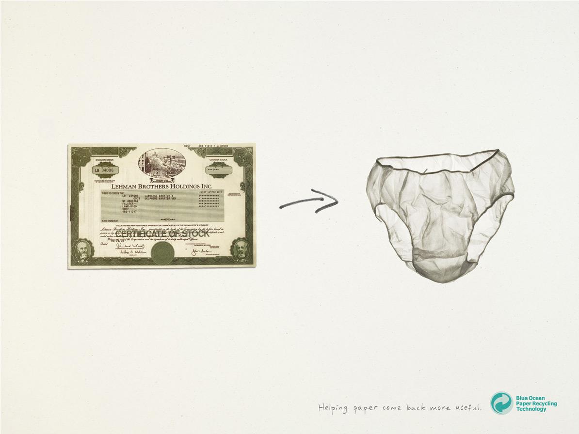 blue ocean print advert by grey stock certificate ads of the world