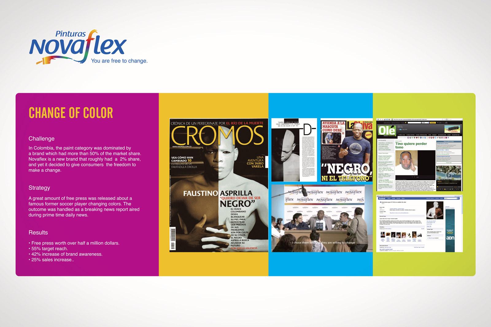 novaflex ambient advert by tbwa change of color ads of the world tbwa flyer