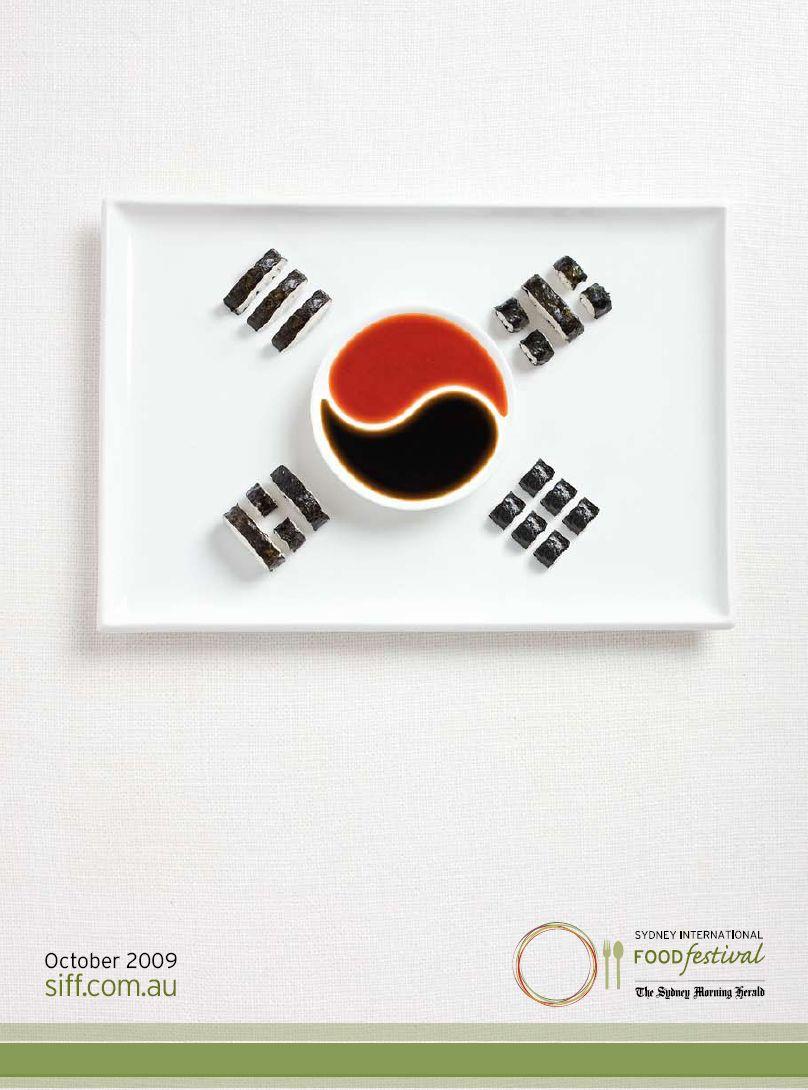 sydney international food festival print advert by tbwa flags