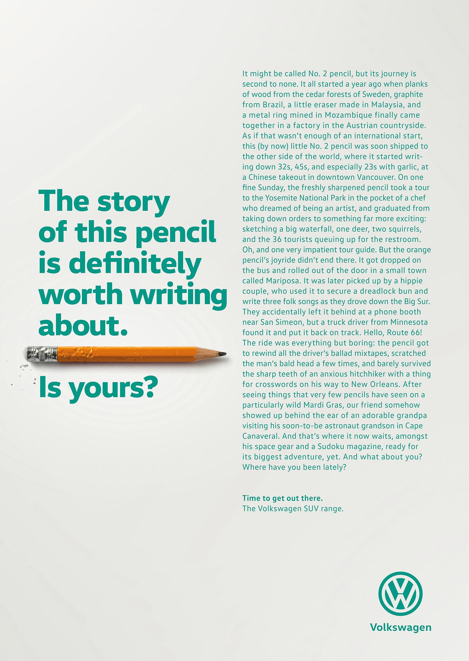 Volkswagen Print Advert By DDB: Pencil | Ads of the World™