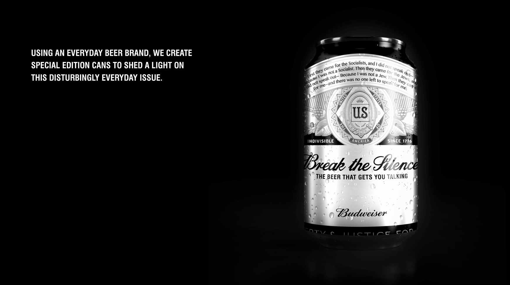 Budweiser Design Ad - Break the Silence