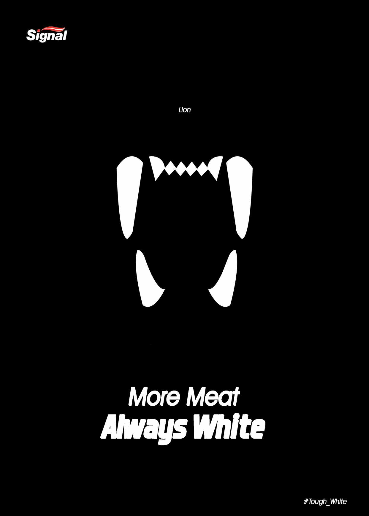 Signal Print Ad - Always White, Lion