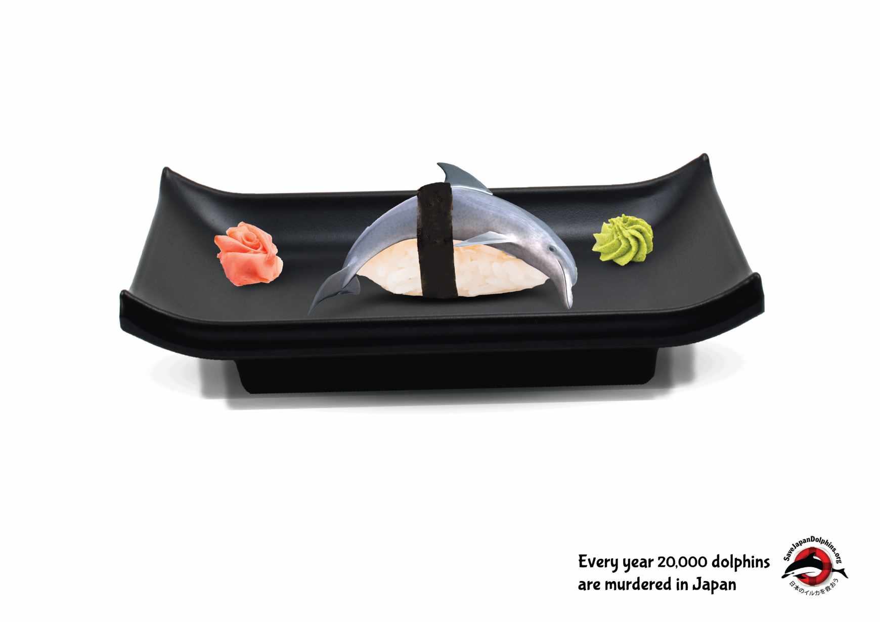 Save Japan Dolphins Print Ad - Dolphins Are Not Food, 1
