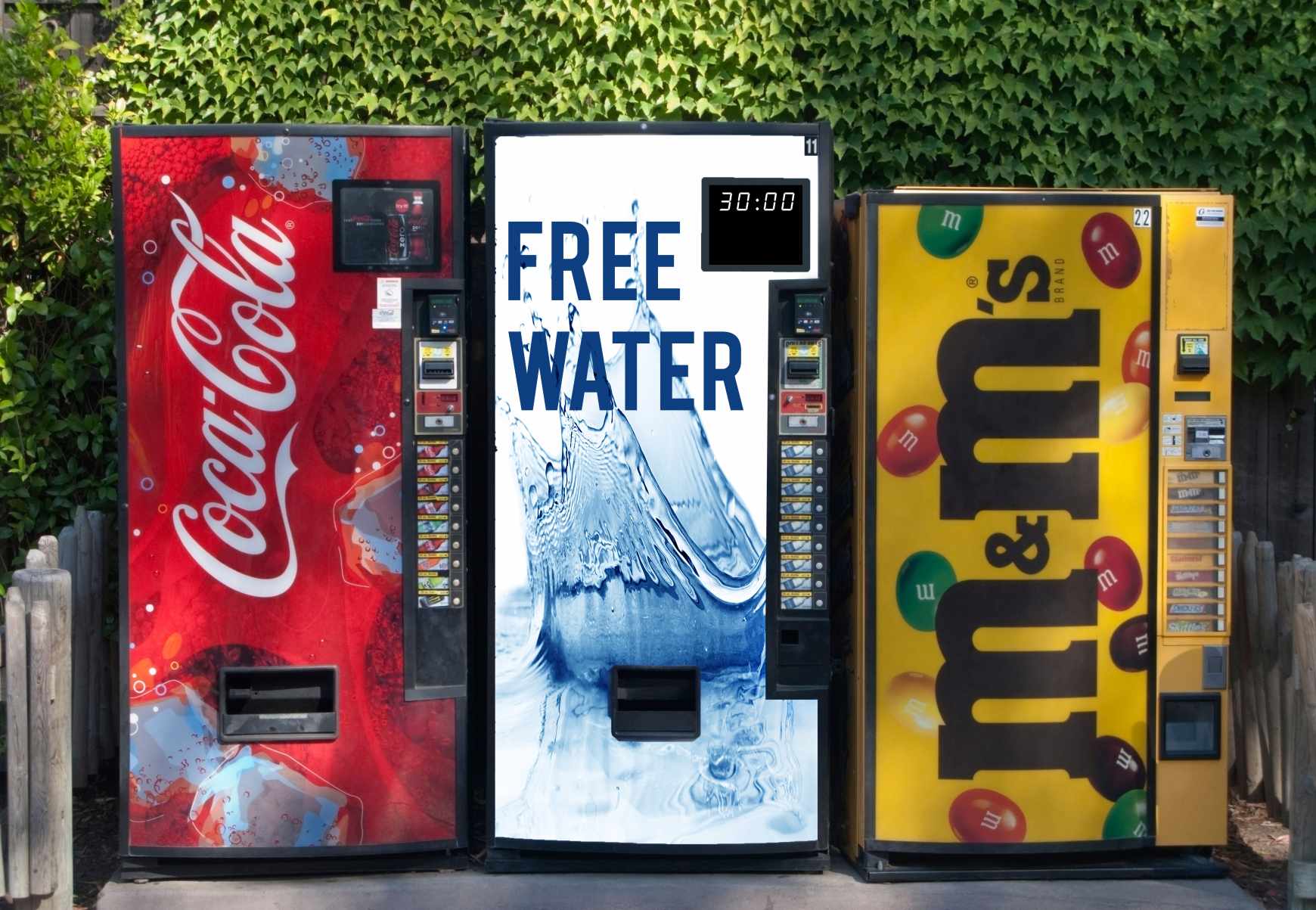 WaterAid Outdoor Ad - 30 Minutes a Day - Vending Machines 