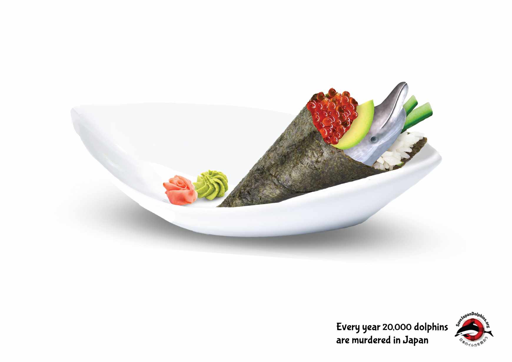 Save Japan Dolphins Print Ad - Dolphins Are Not Food, 3