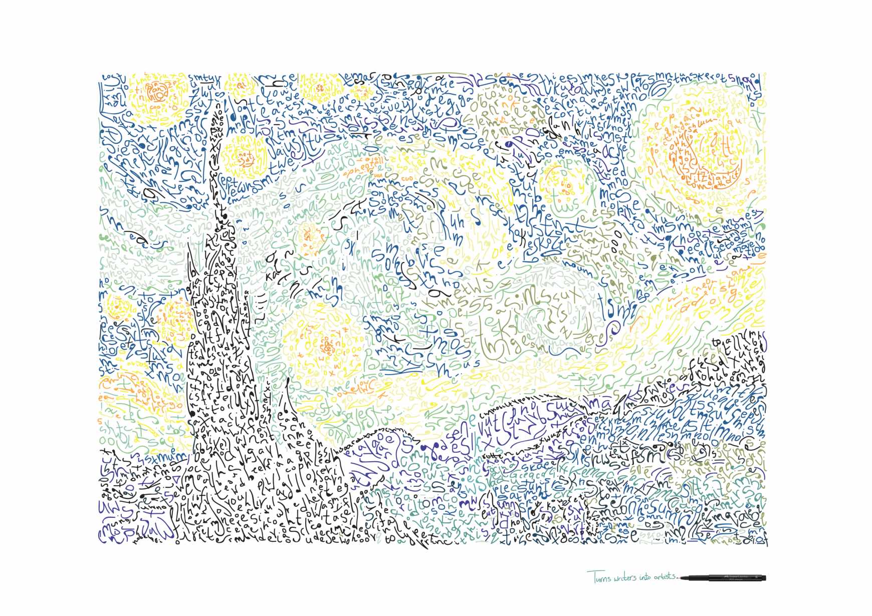 Faber-Castell Print Ad - Turns Writers Into Artists, 3