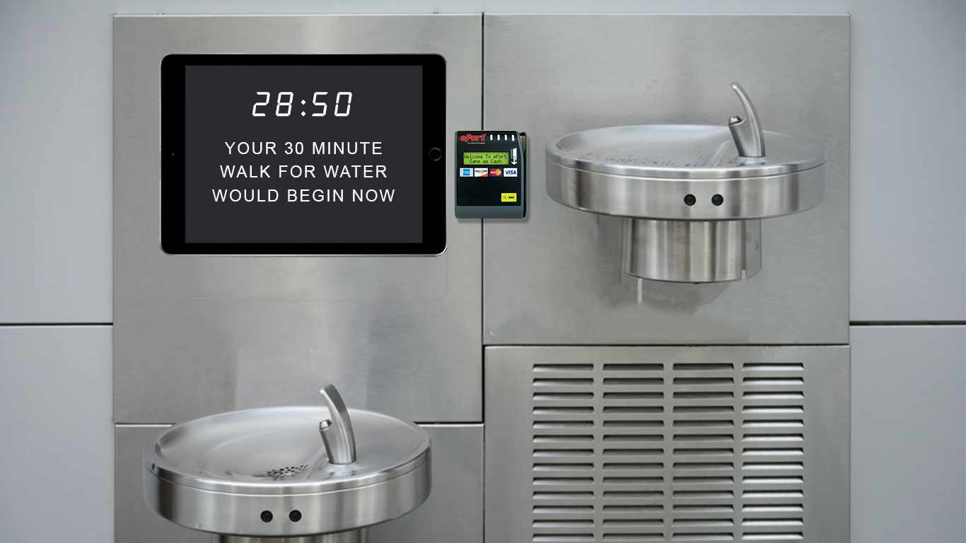 WaterAid Outdoor Ad - 30 Minutes a Day - Water Fountain 