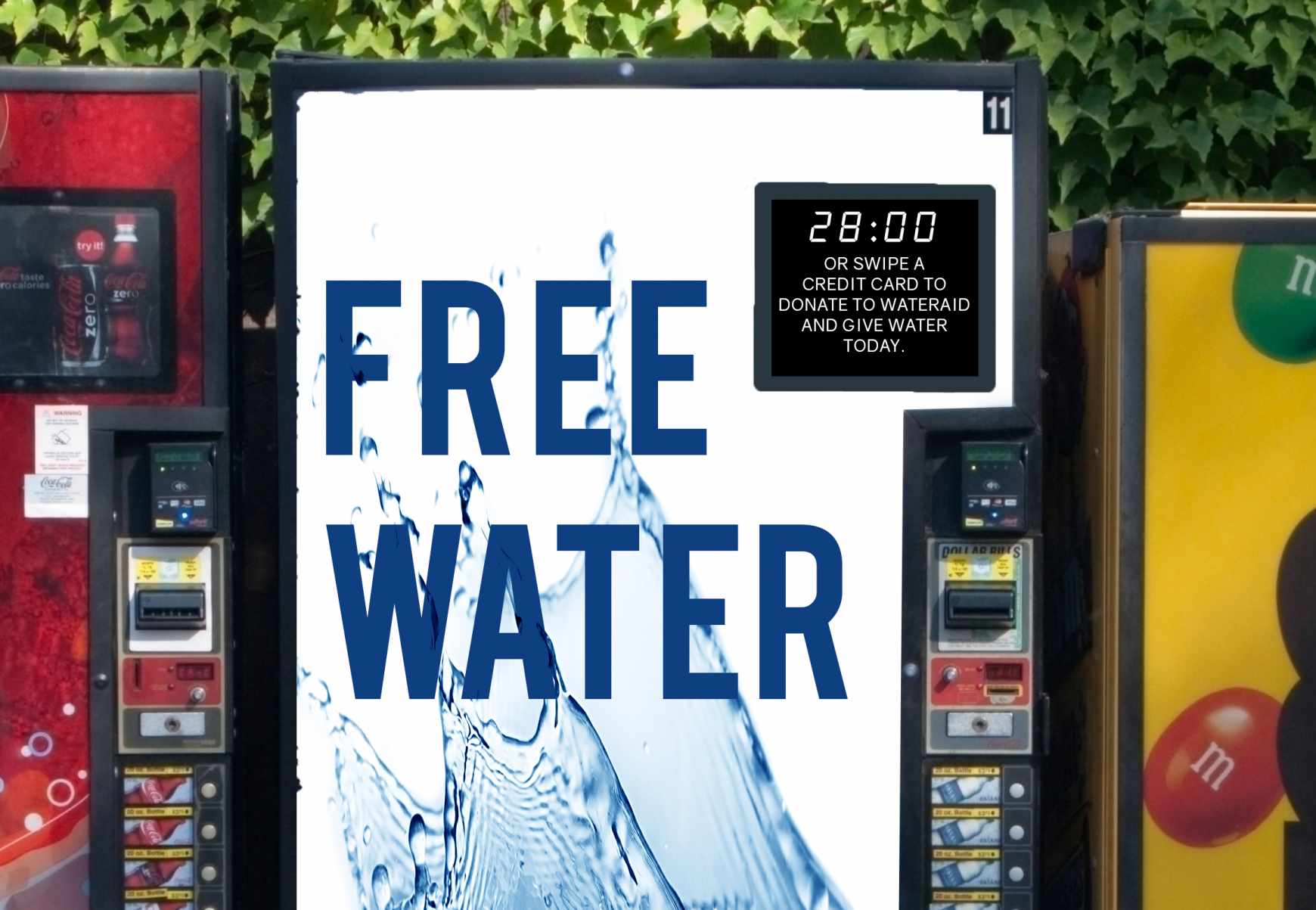 WaterAid Outdoor Ad - 30 Minutes a Day - Vending Machines 