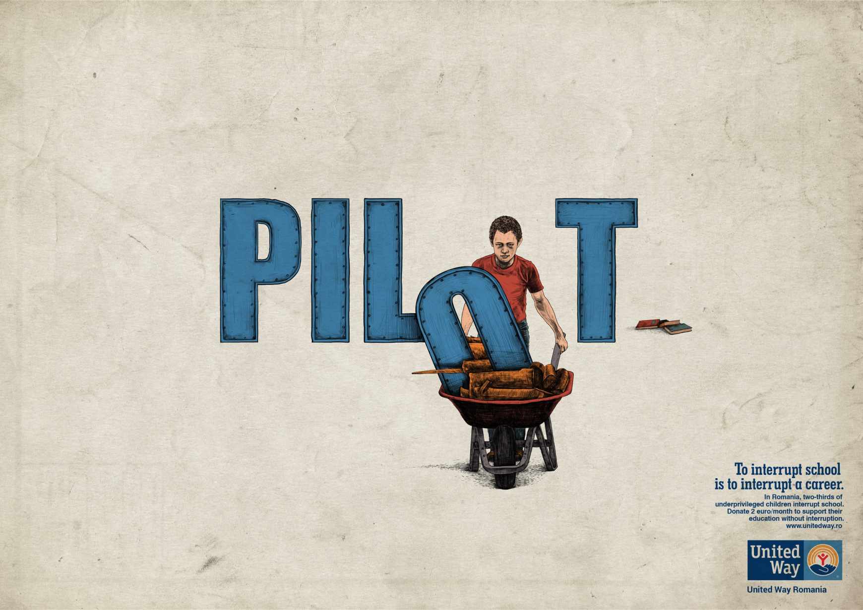 United Way Print Ad - Education Without Interruption - Pilot