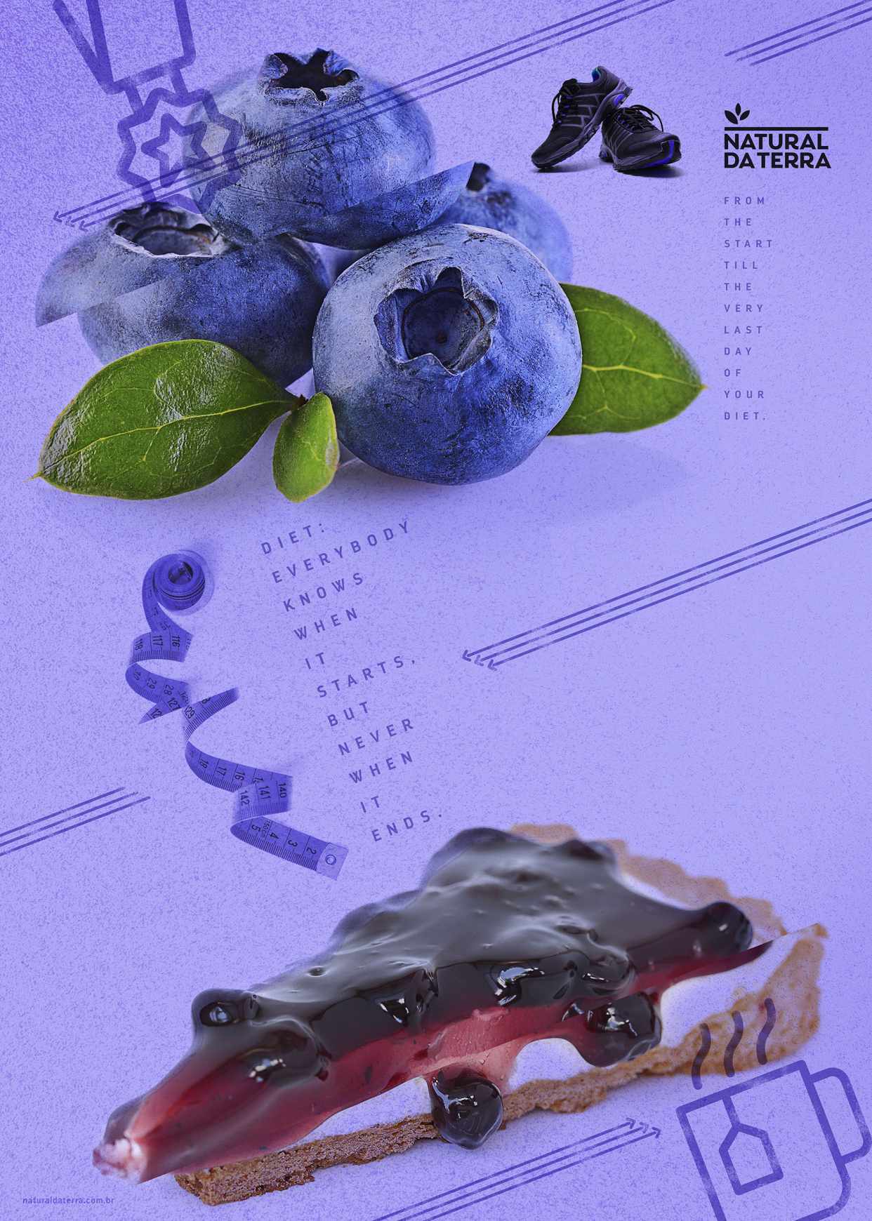 Natural da Terra Print Ad - Diet - Blueberry