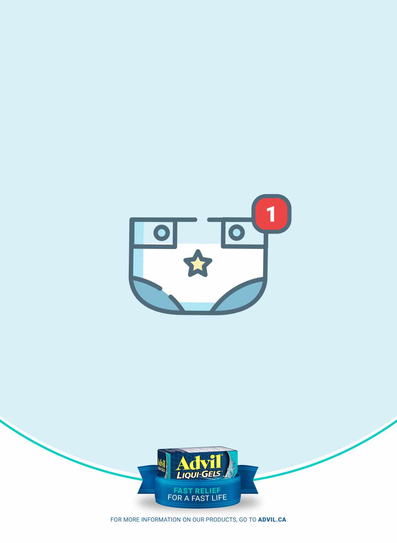 Advil Print Ad - Diaper