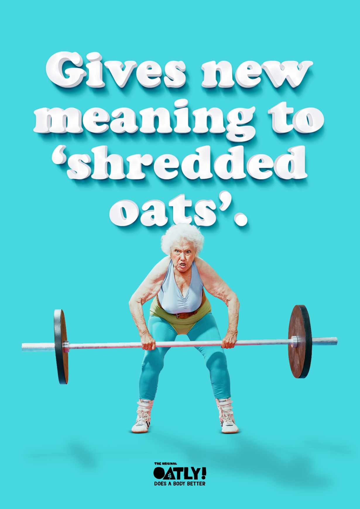 Oatly Print Ad - Oatly Does a Body Better - Shredded Oats 