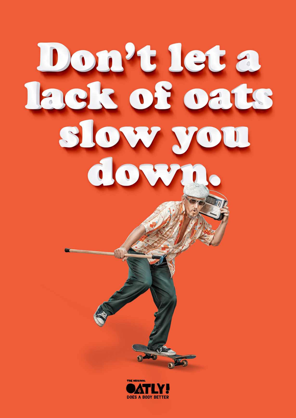 Oatly Print Ad - Oatly Does a Body Better - Plenty of Oats
