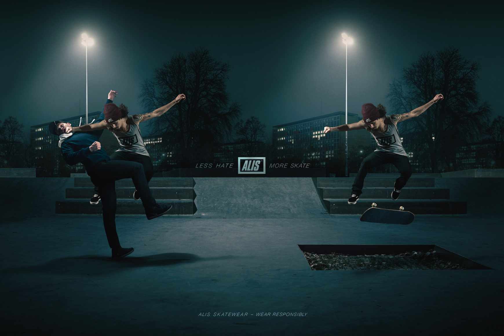 Alis Print Ad - Less Hate – More Skate, 1 