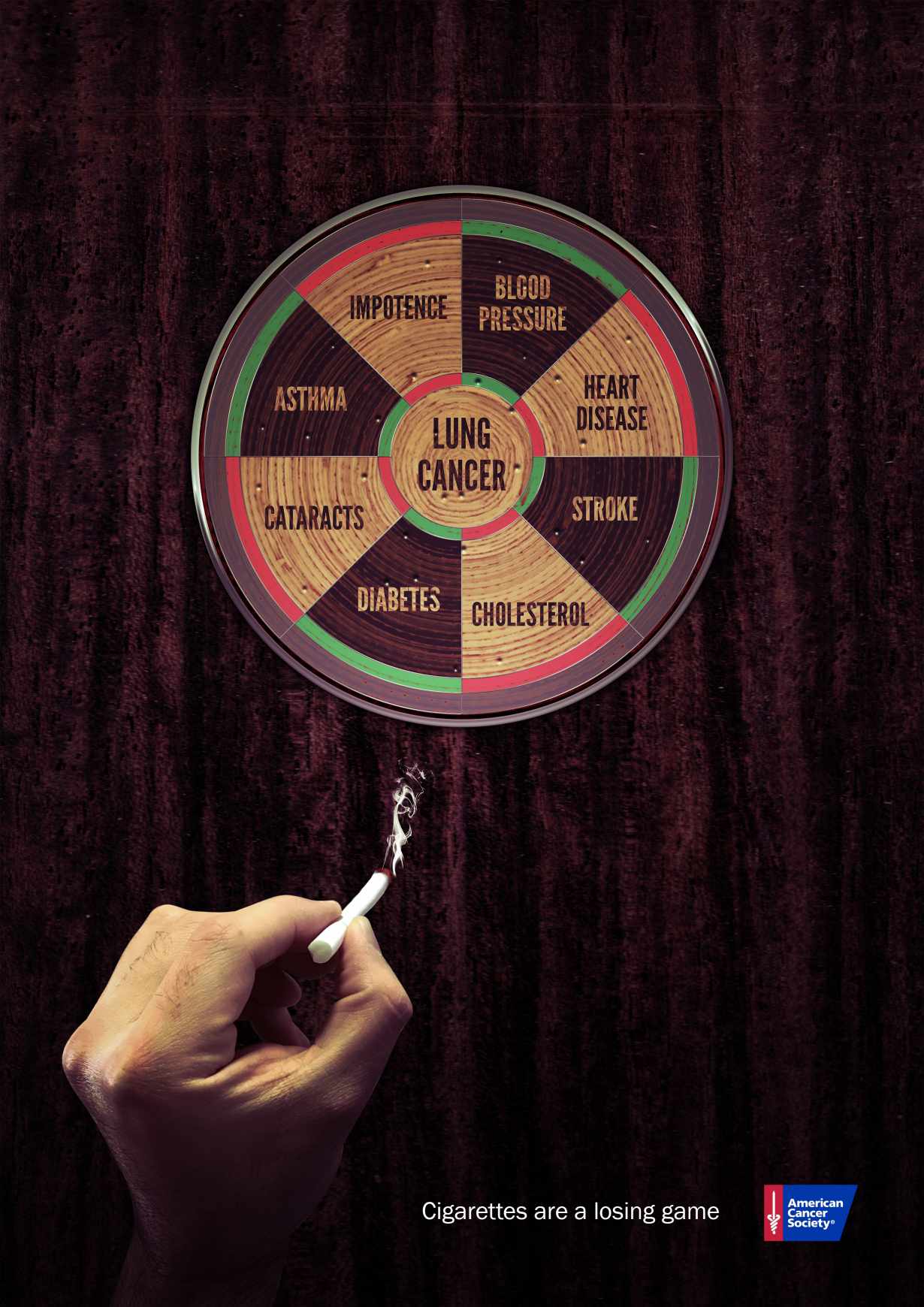 The American Cancer Society Print Ad - Cigarettes 
