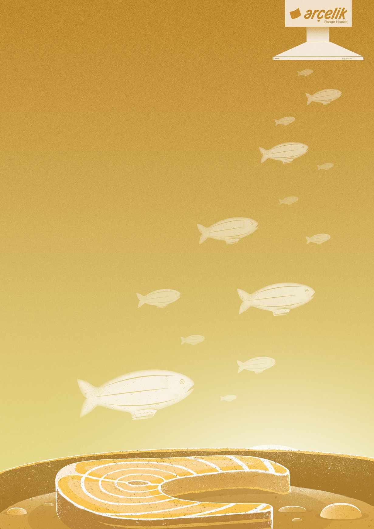 Arçelik Print Ad - Arcelik Range Hoods - Fish 