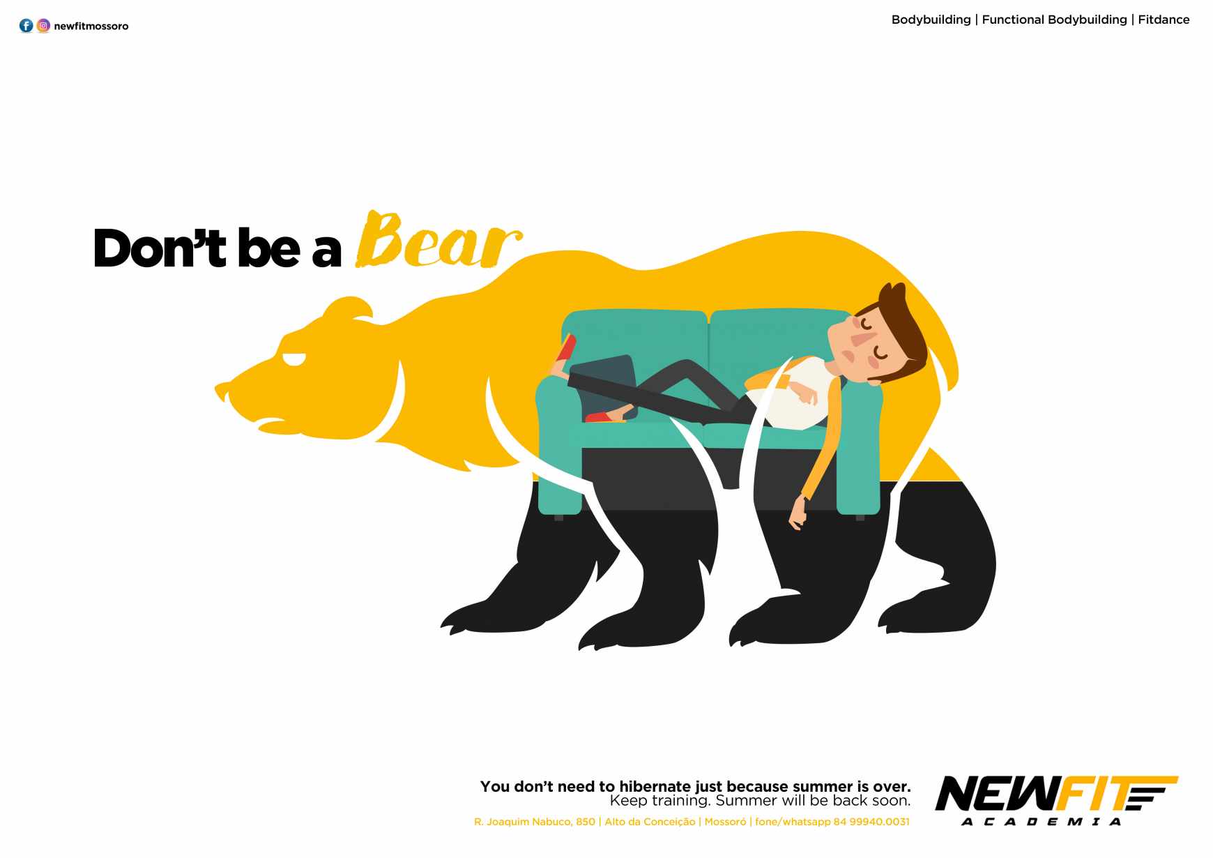 Newfit Academia Print Ad - Don´t be a Bear