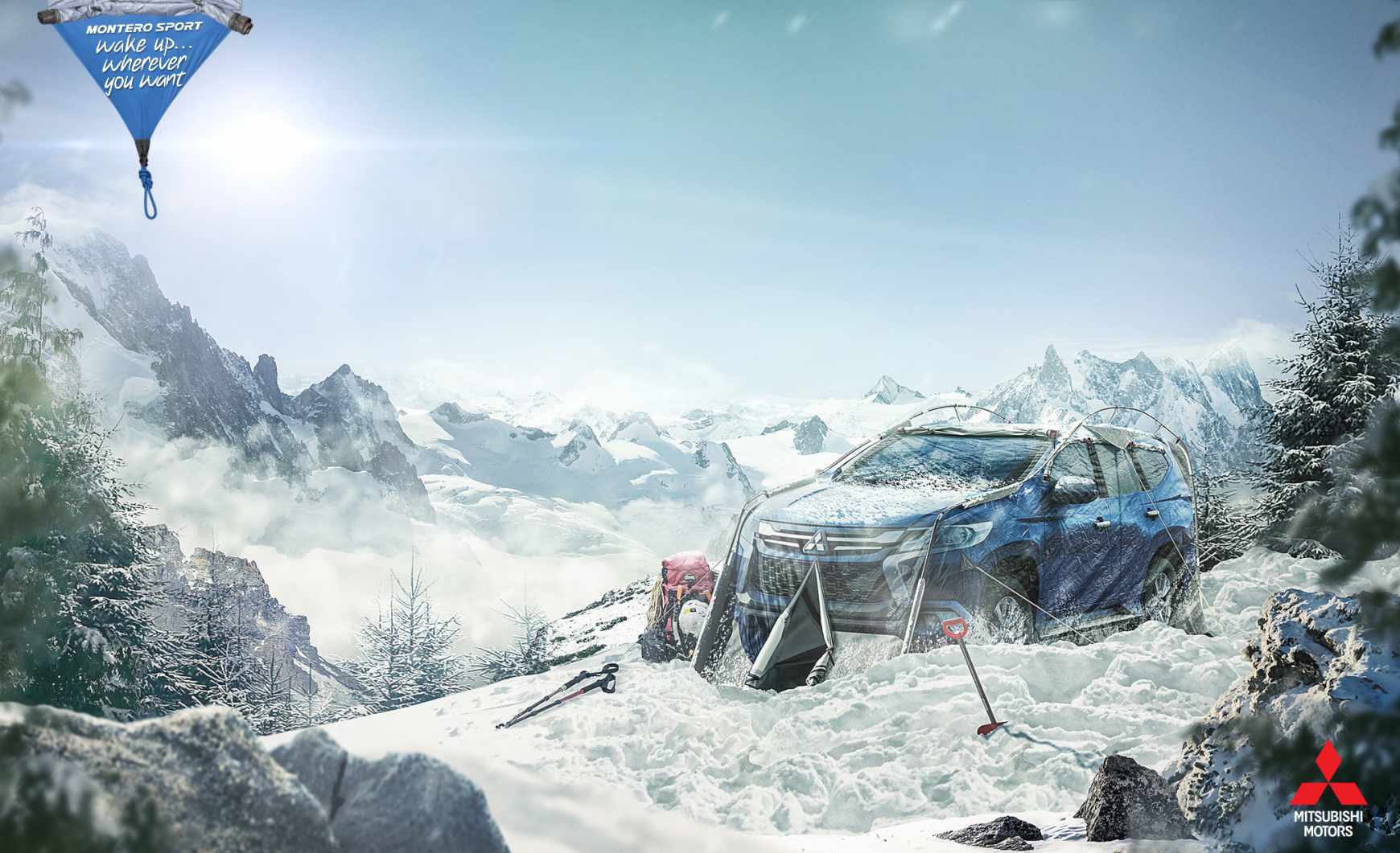 Mitsubishi Print Ad - Snow