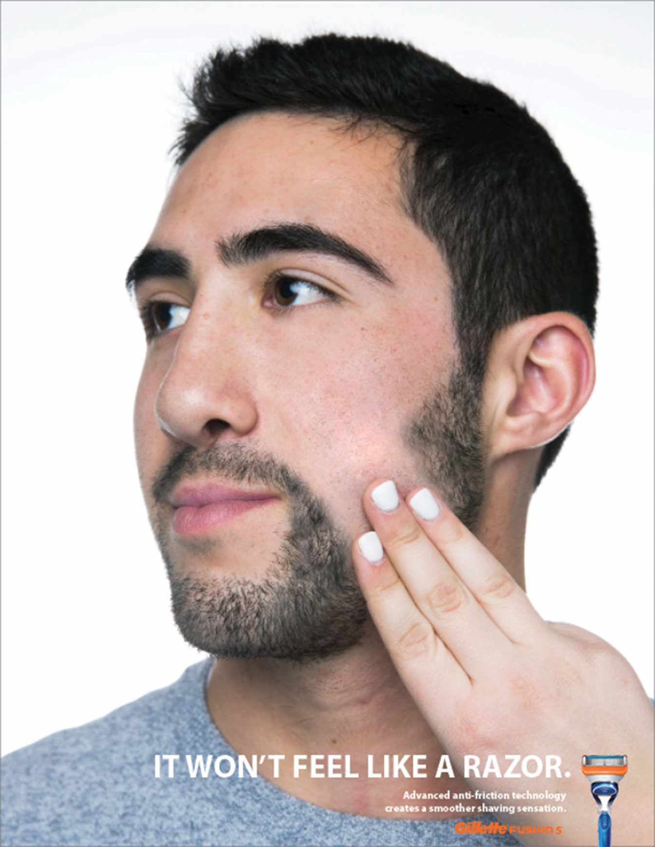 Gillette Print Ad - It Won't Feel Like A Razor - Ben 