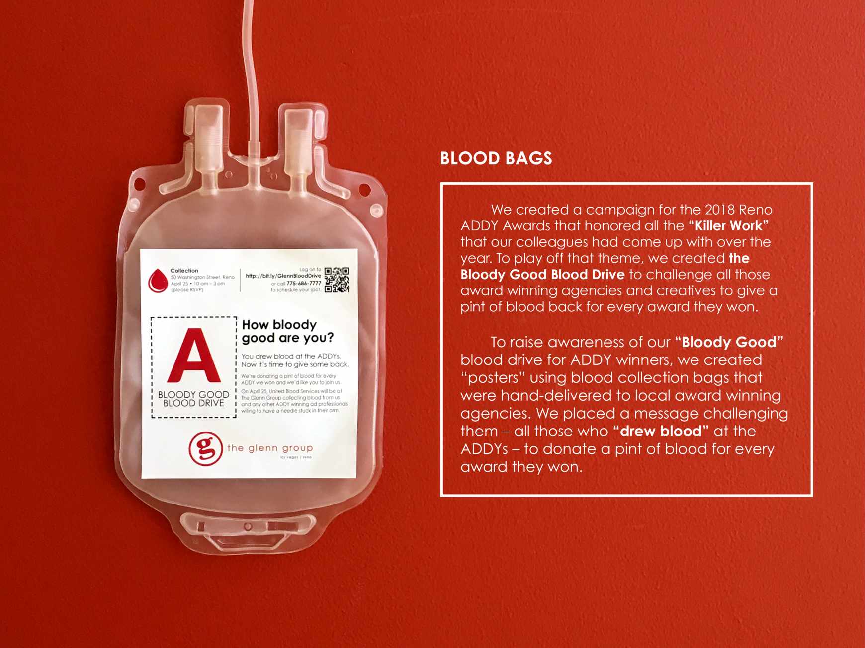 The Glenn Group Direct Ad - The Bloody Good Blood Drive