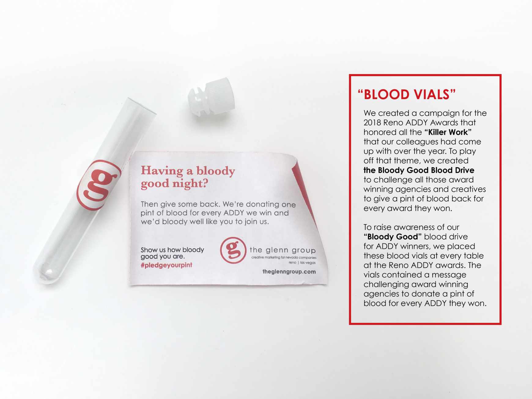 The Glenn Group Direct Ad - The Bloody Good Blood Drive