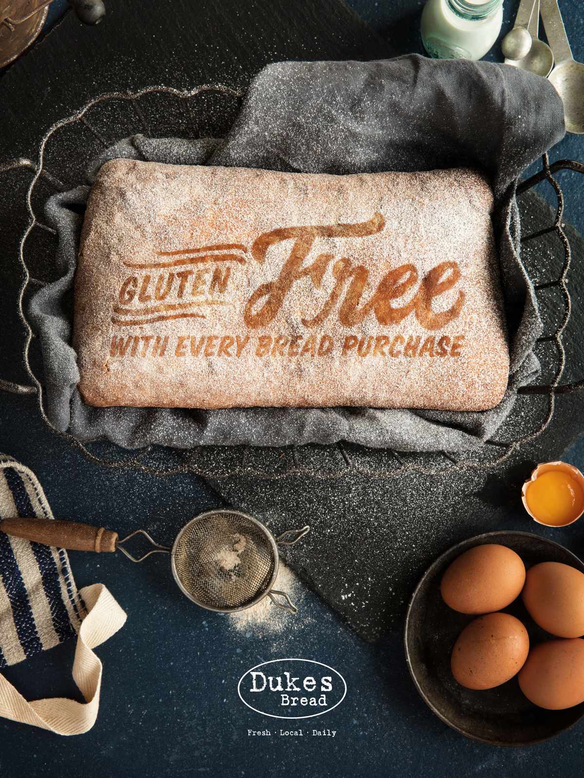 Dukes Bread Print Ad - Gluten Free