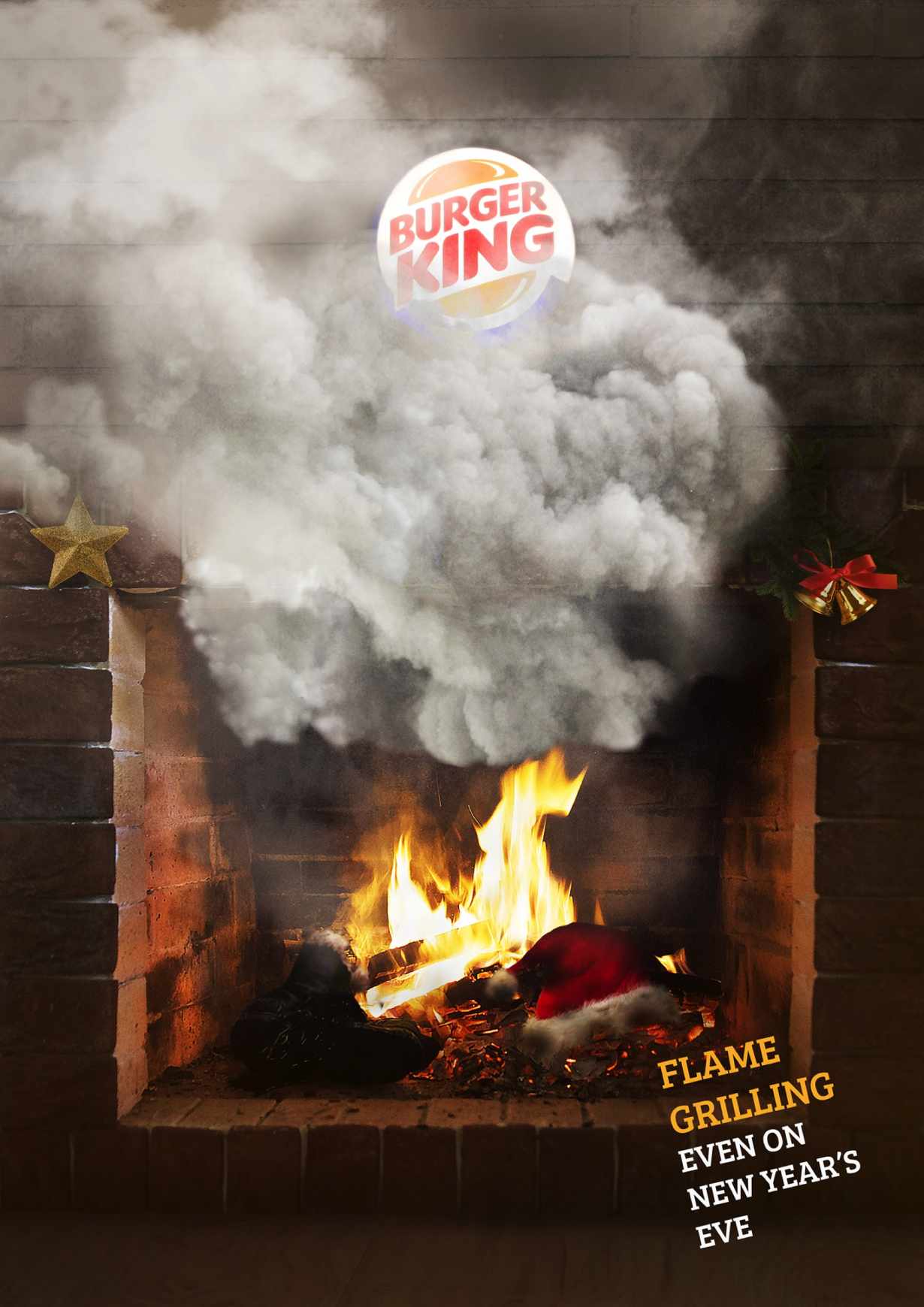 Burger King Print Ad - Fireplace