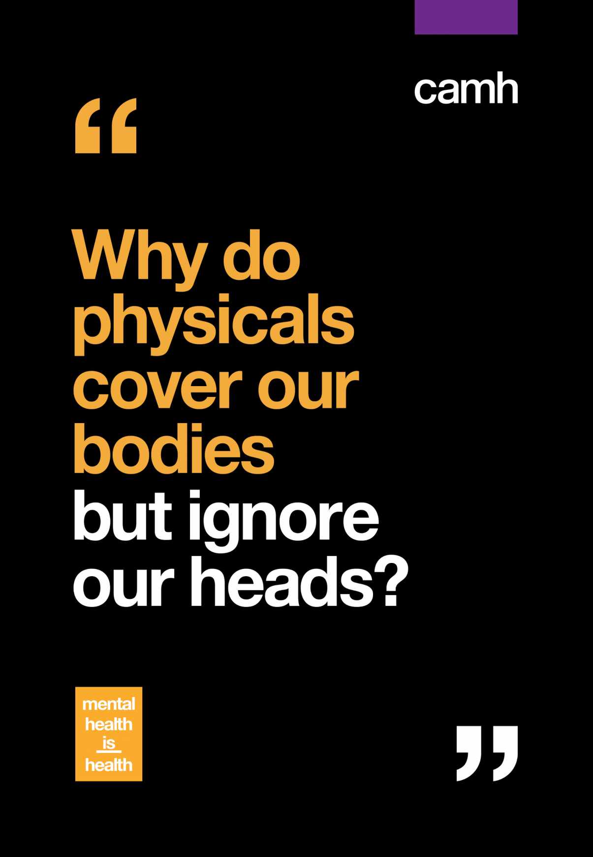CAMH Integrated Ad - Mental Health Is Health 