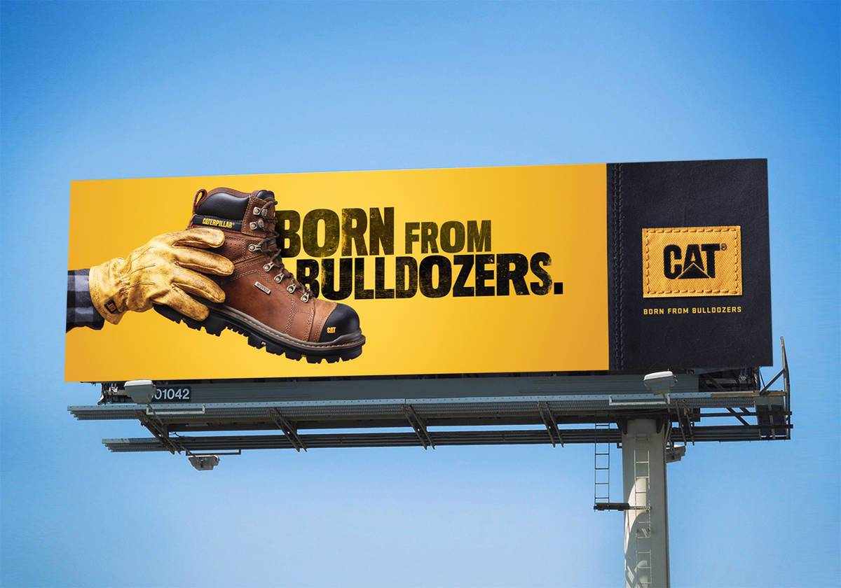 Cat Footwear Outdoor Ad - Born From Bulldozers 