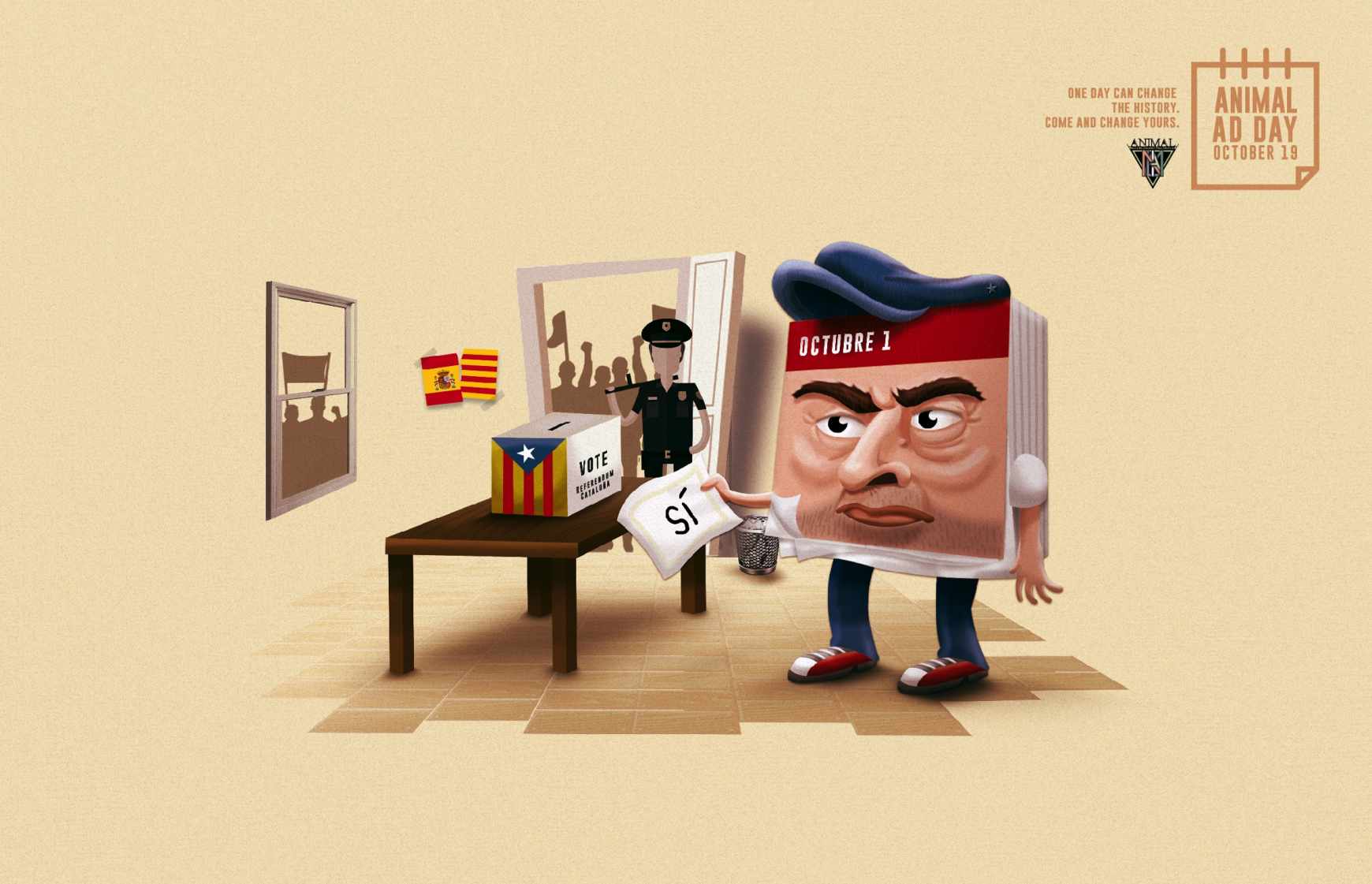 Animal Ad Day School Print Ad - Cataluña