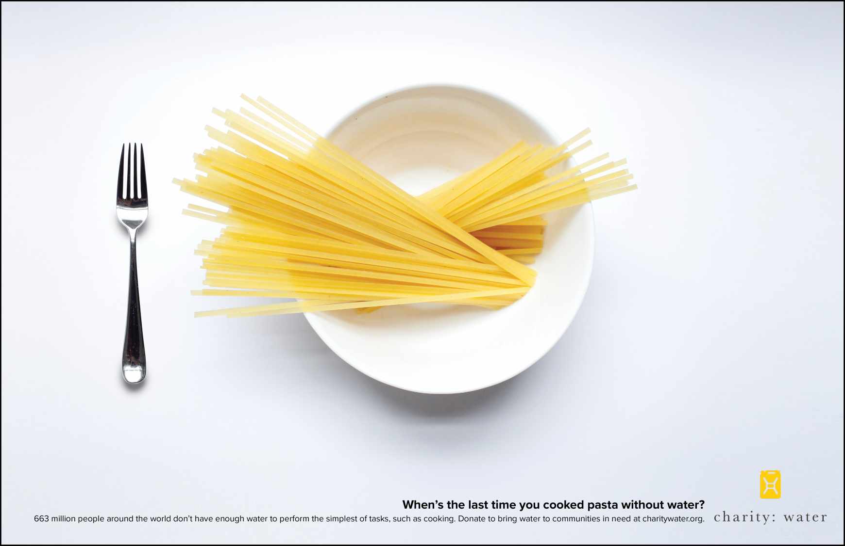 Charity: water Print Ad - Pasta
