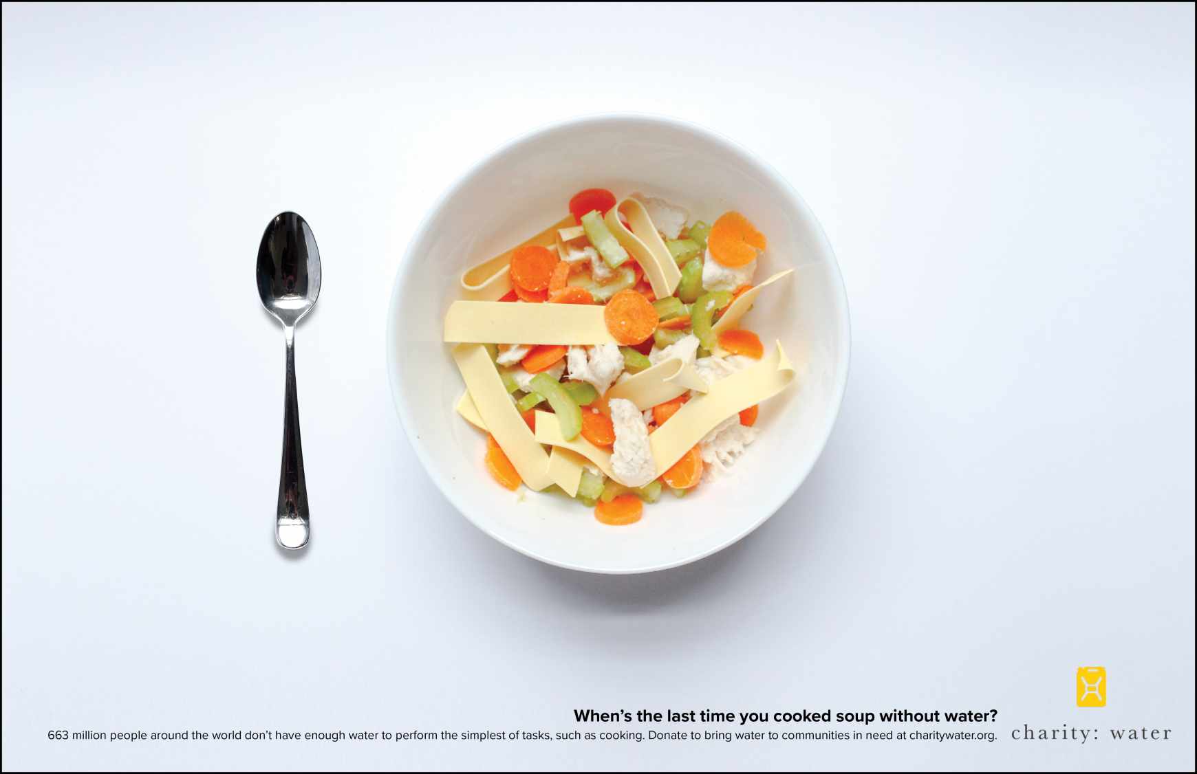 Charity: water Print Ad - Soup