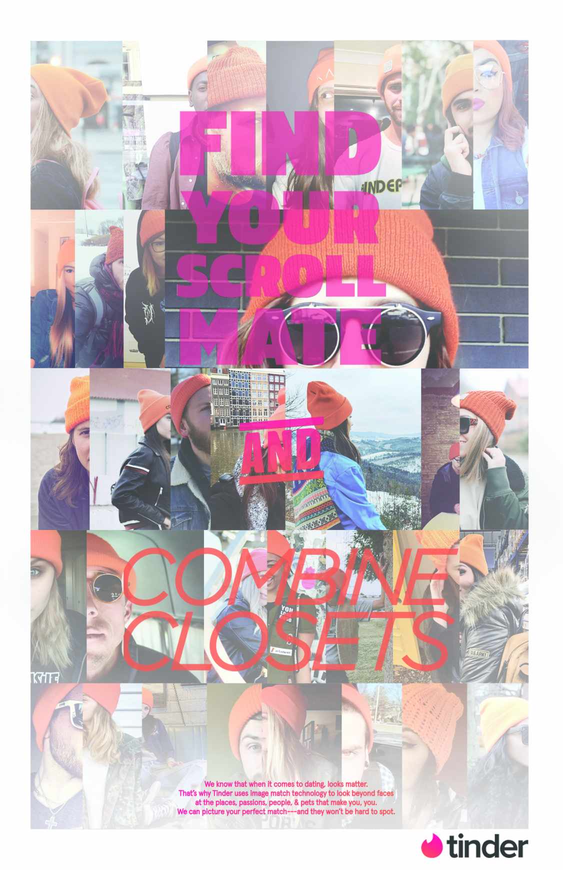 Tinder Print Ad - Find Your Scrollmate - Combine Closets 