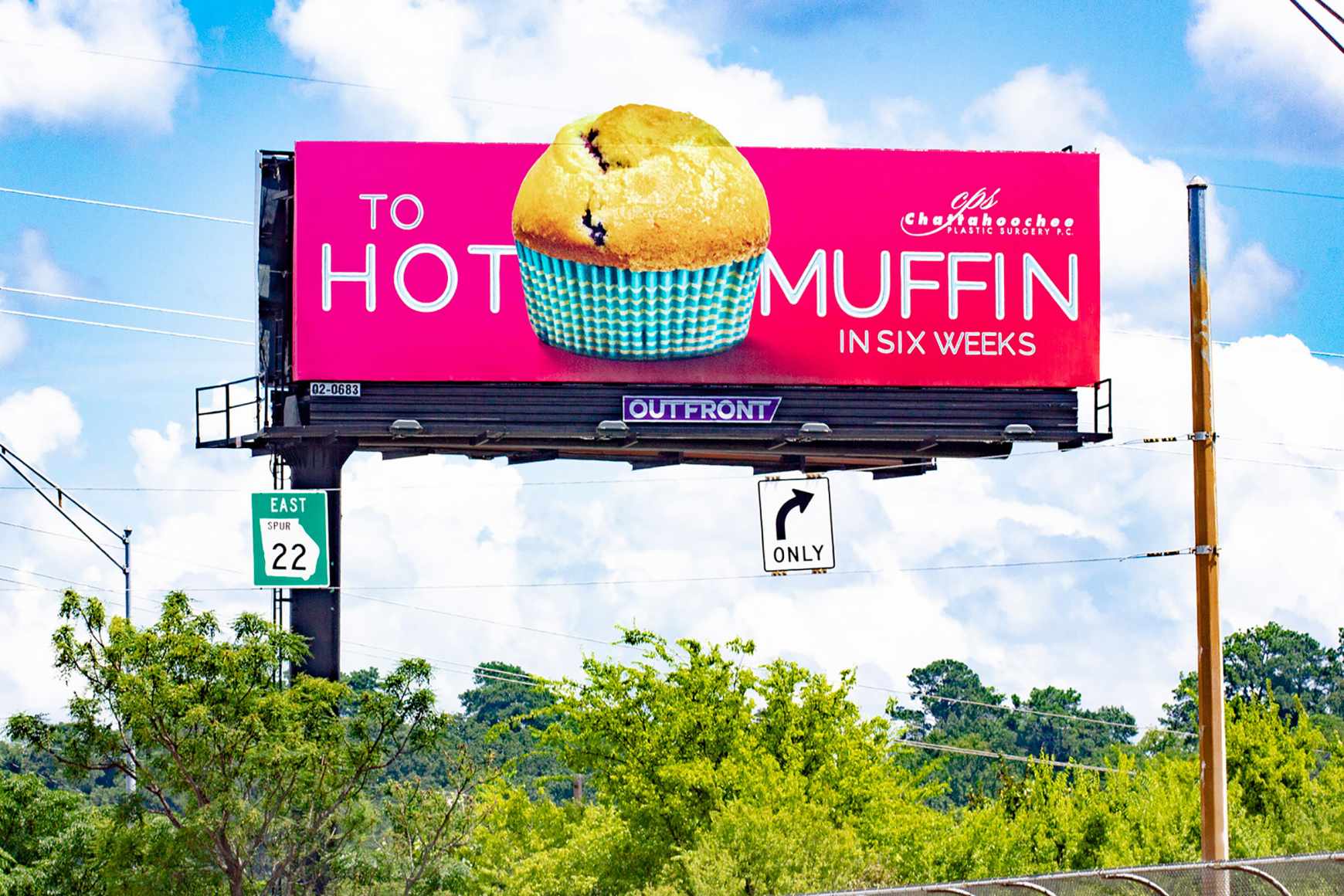 Chattahoochee Plastic Surgery Outdoor Ad - Muffin Top to Hot Muffin
